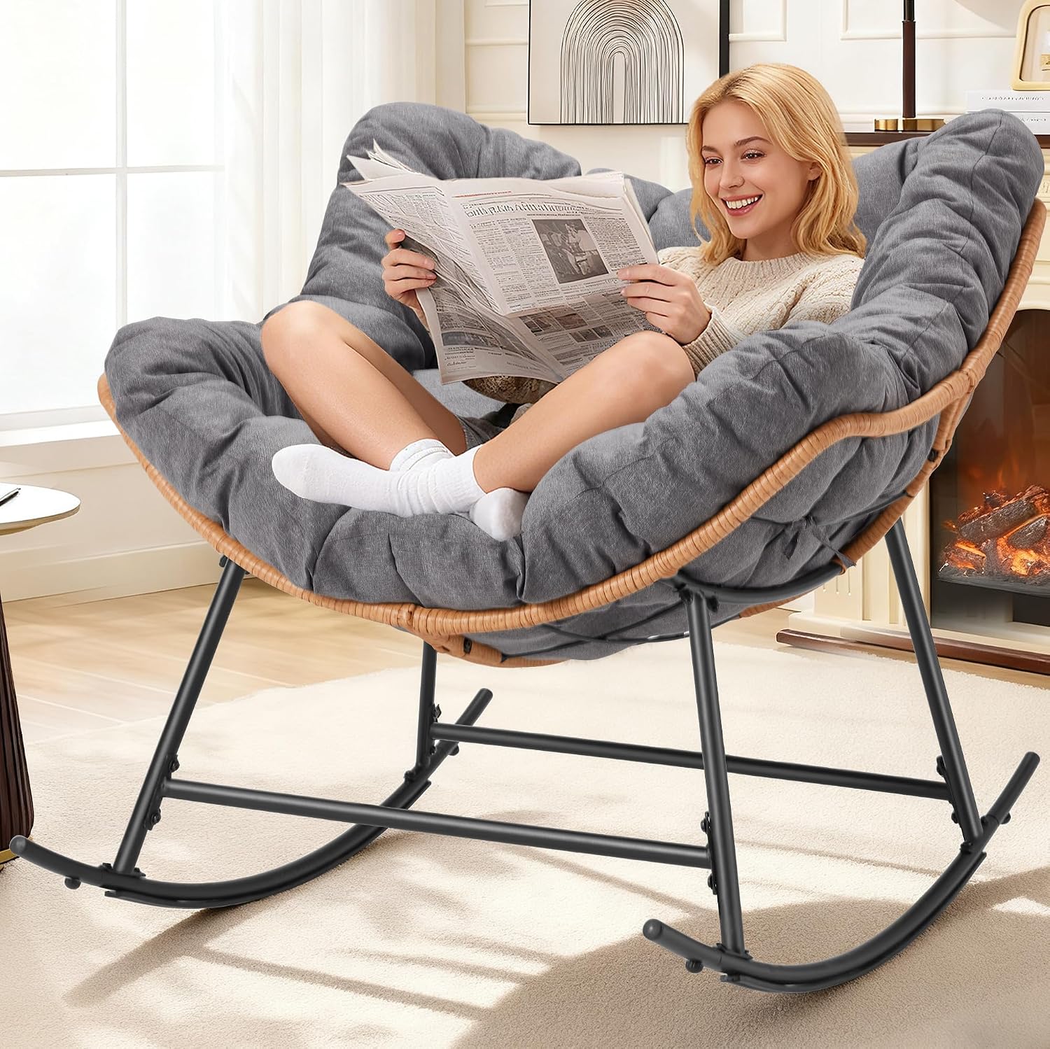 Outdoor Furniture No Cushions - Sedia a dondolo da esterno in