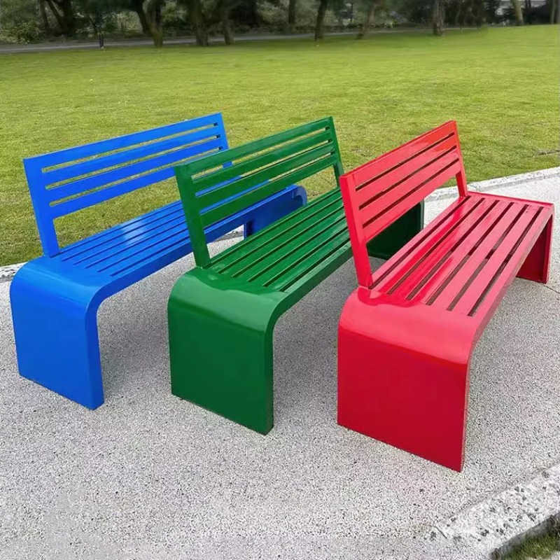 Garden Bench Metal - Panca da giardino moderna colorata per