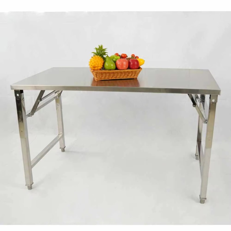 Outdoor Furniture Easy To Clean - Tavolo Pieghevole in Acciaio Inossidabile, Portatile