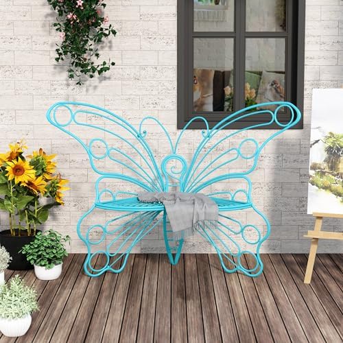 Garden Bench Metal - Panca da Esterno da 50 Pollici,