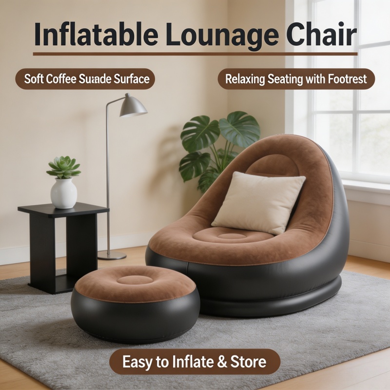 Outdoor Furniture Recliner Set - Divano Gonfiabile Pieghevole per Esterni con
