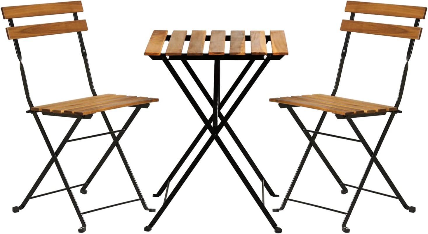 Outdoor Furniture One Piece - Set da bistrot pieghevole in legno