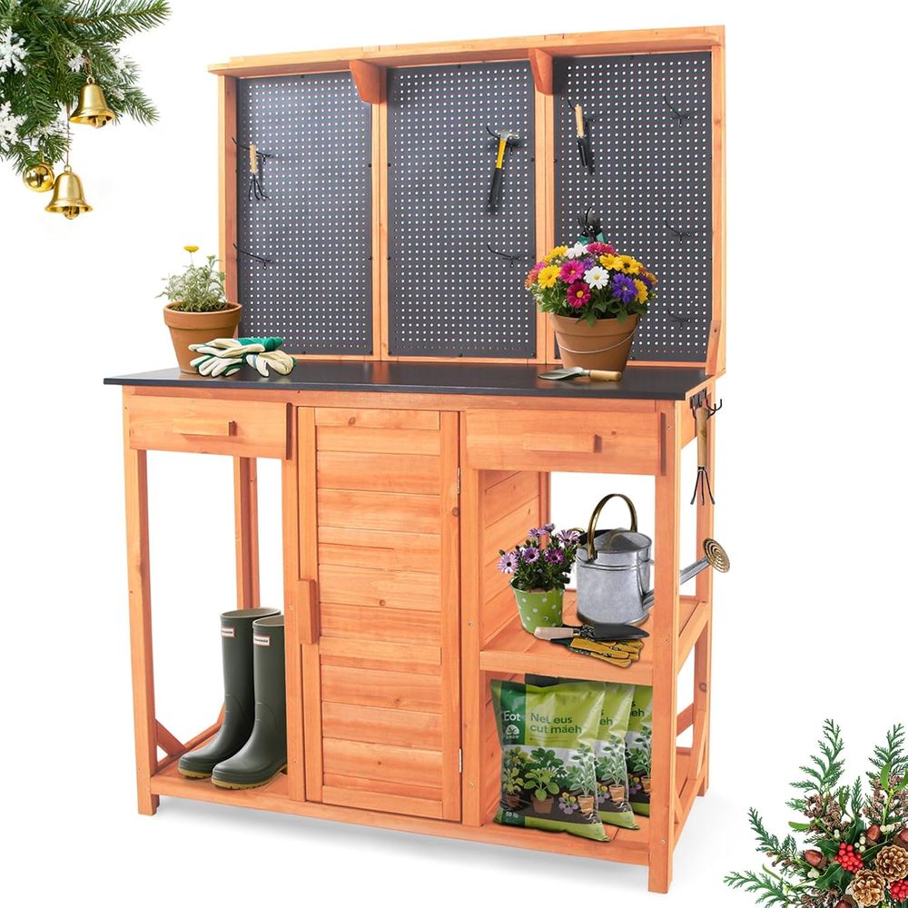 Garden Bench Metal - Panca da giardino in legno con