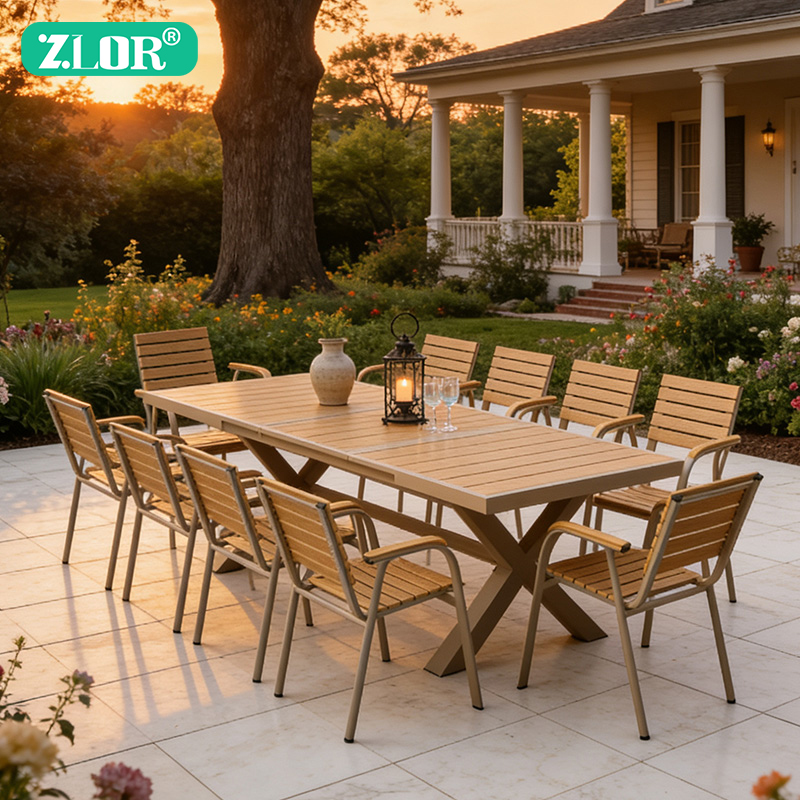Outdoor Furniture No Cushions - Set da Pranzo Moderno con Telaio