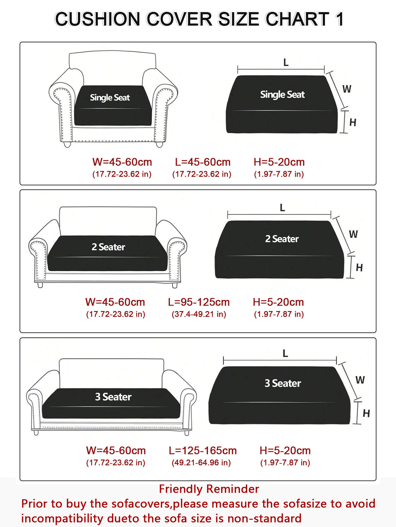 1pc Fodera per cuscino per div - Outdoor Furniture No Cushions recensione e prezzo