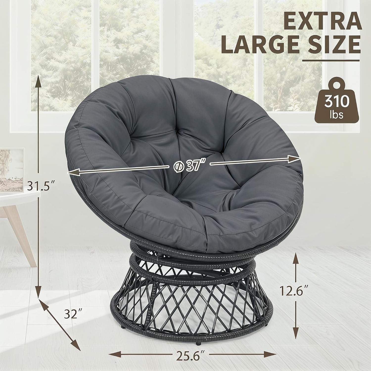 Sedia Papasan in Vimini da 40