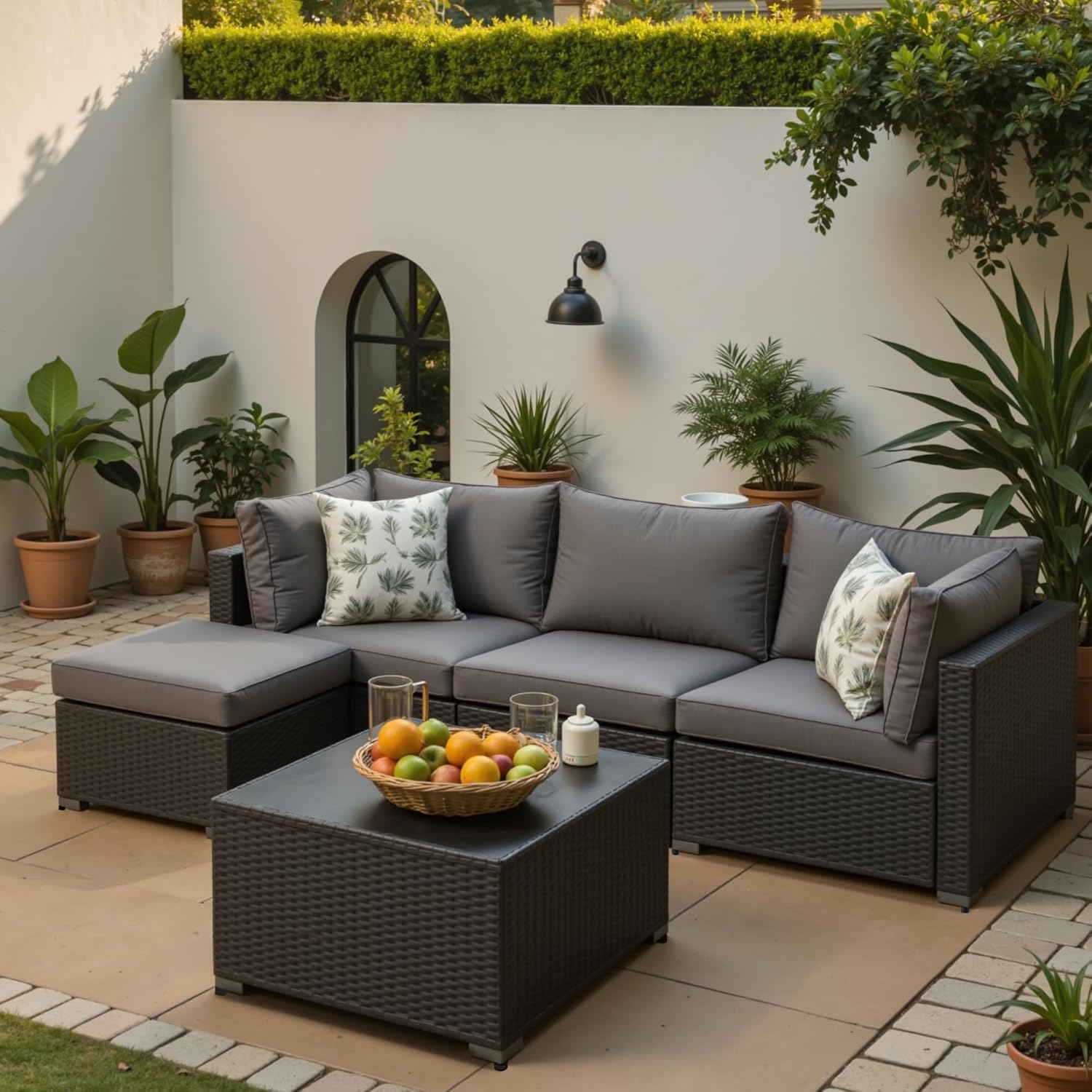 Set di Mobili da Esterno in Ra - Outdoor Furniture Grey recensione e prezzo