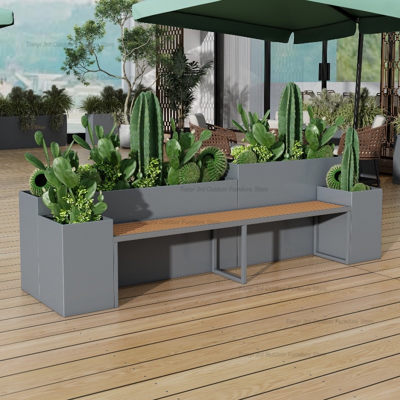 Fioriera con panca in acciaio  - Garden Bench Metal recensione e prezzo