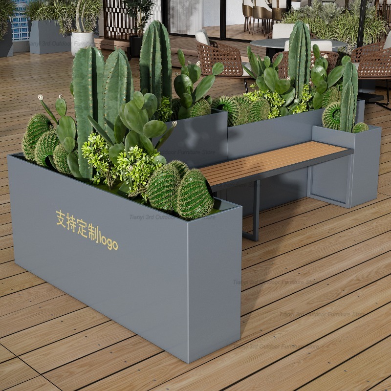 Fioriera con panca in acciaio  - Garden Bench Metal recensione e prezzo