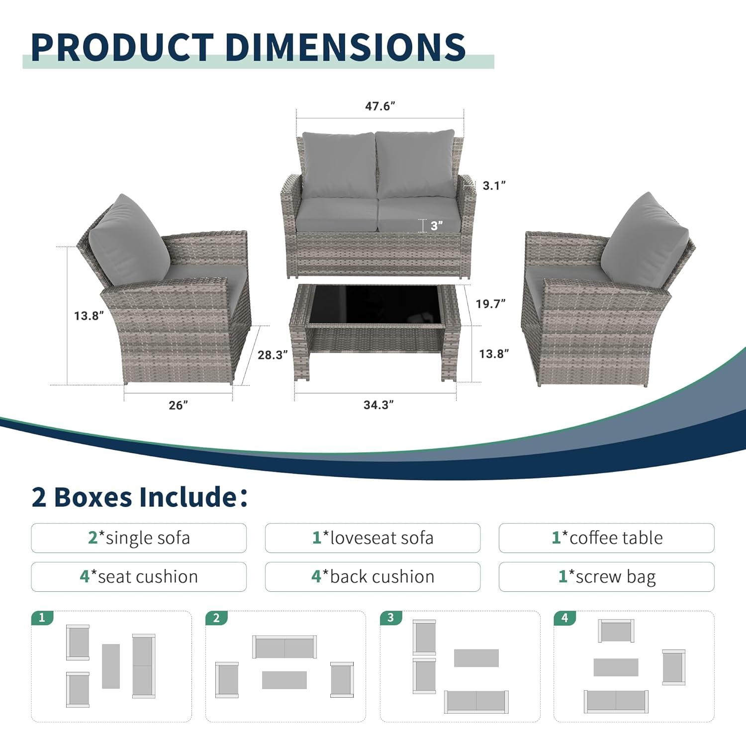 Set Divano Sezionale da Estern - Outdoor Furniture No Cushions recensione e prezzo