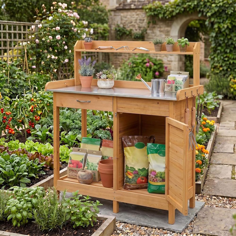 Tavolo da Giardinaggio in Legn - Garden Bench Metal recensione e prezzo
