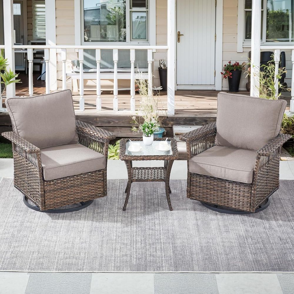 Set di 2 Sedie Girevoli in Vim - Outdoor Furniture Grey recensione e prezzo