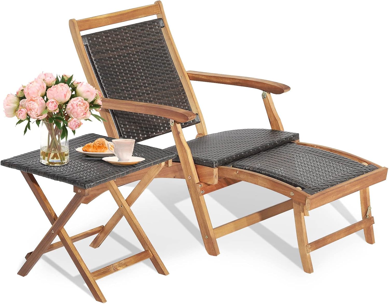 Set Sedia a Sdraio Pieghevole  - Outdoor Furniture Recliner Set recensione e prezzo