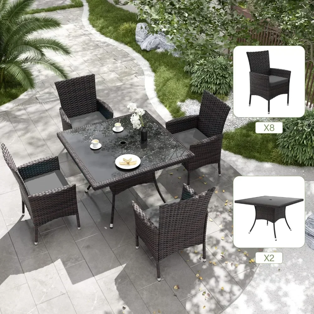 Set di mobili da terrazza, com - Outdoor Furniture Grey recensione e prezzo