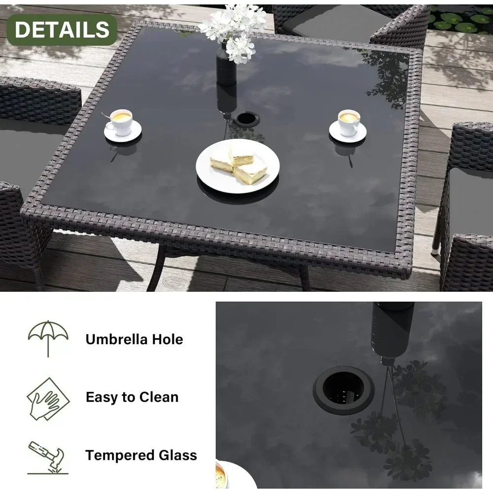 Set di mobili da terrazza, com - Outdoor Furniture Grey recensione e prezzo